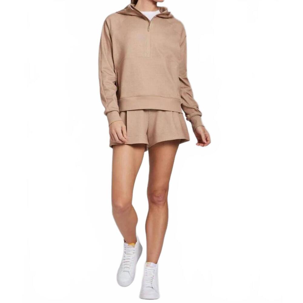 NEW GREYSON CLOTHIERS luxe lyra short in sandstorm heather brown